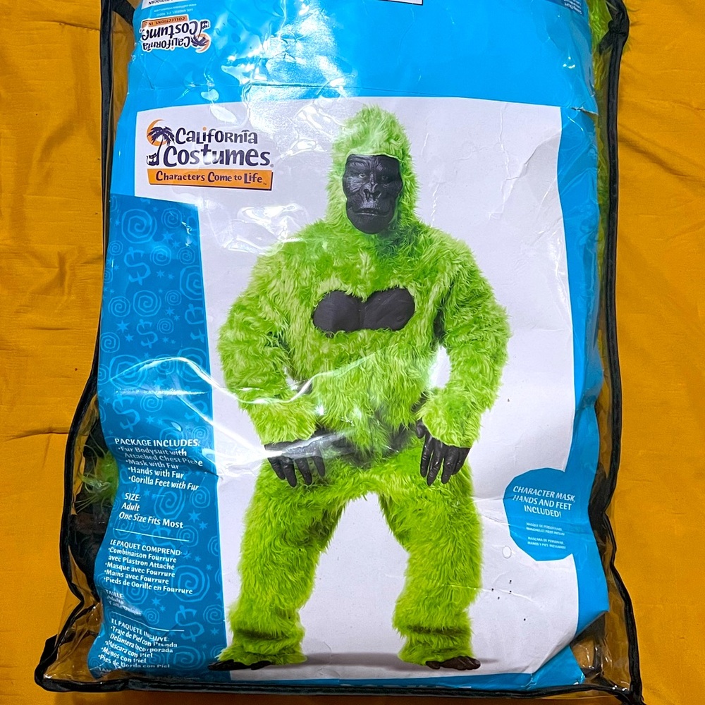 Adult green gorilla costume